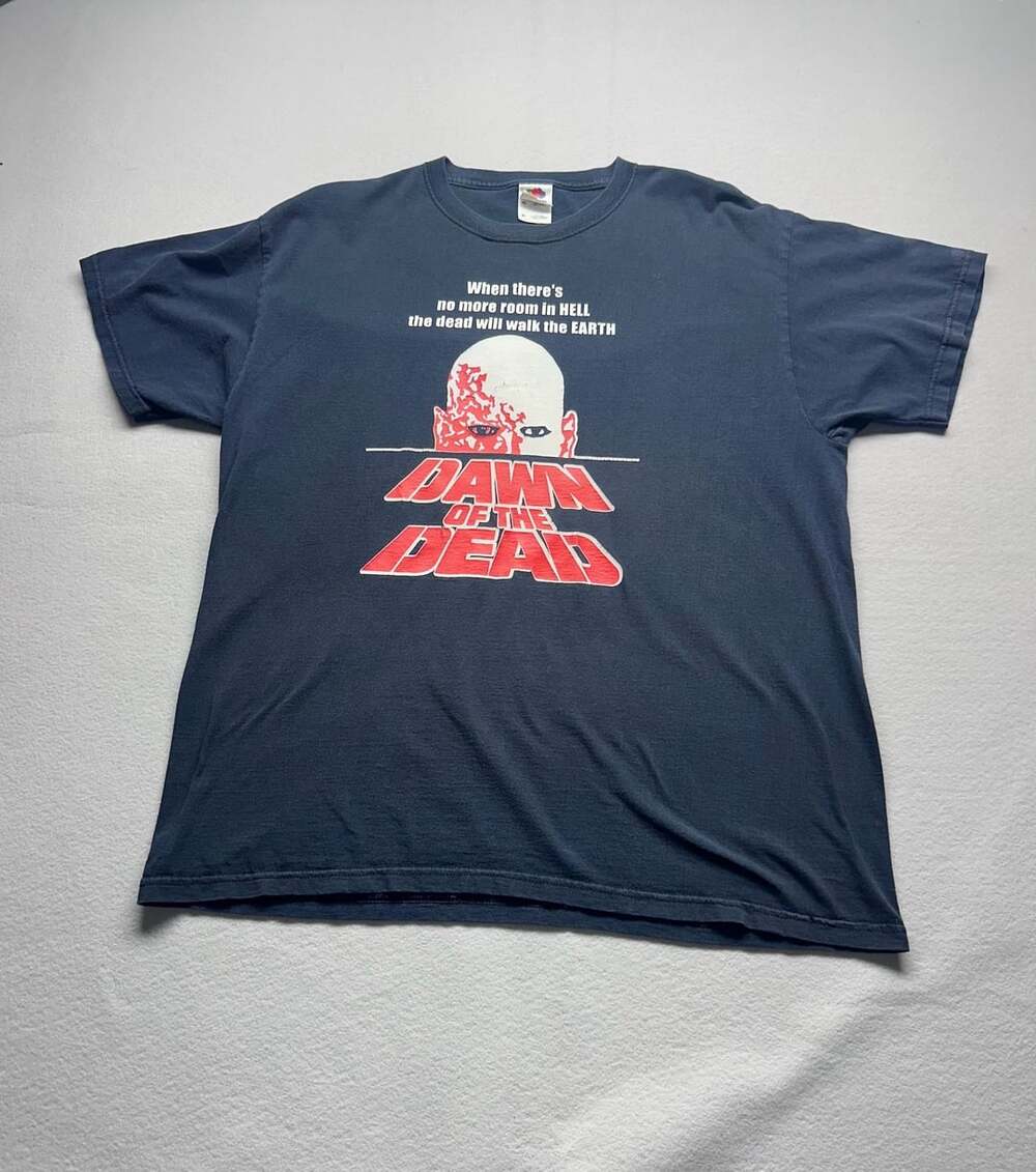 Vintage Movie Promo Men’s Dawn Of The Dead T-Shirt Size XL Black Cotton